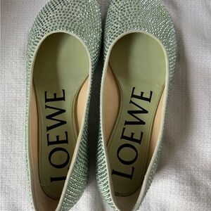 Loewe Women's Mint Crystal Flats